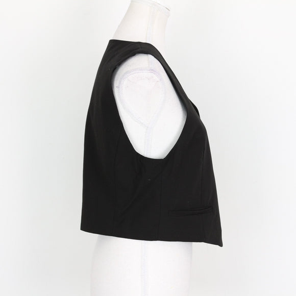 Zara Black Cropped Waistcoat (M)