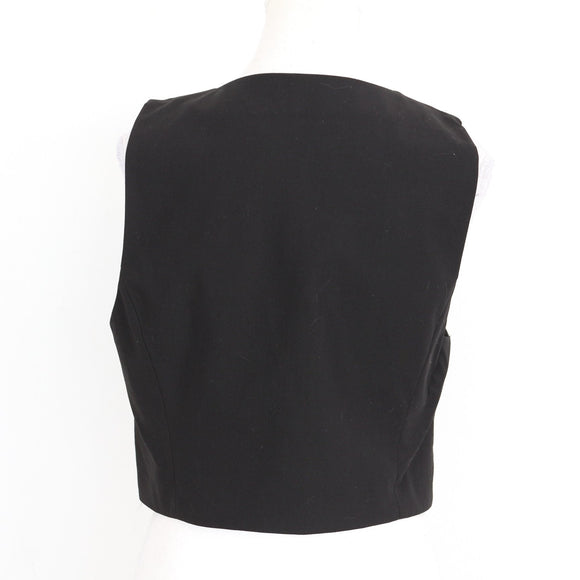 Zara Black Cropped Waistcoat (M)