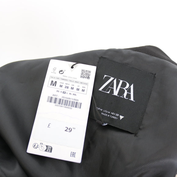 Zara Black Cropped Waistcoat (M)