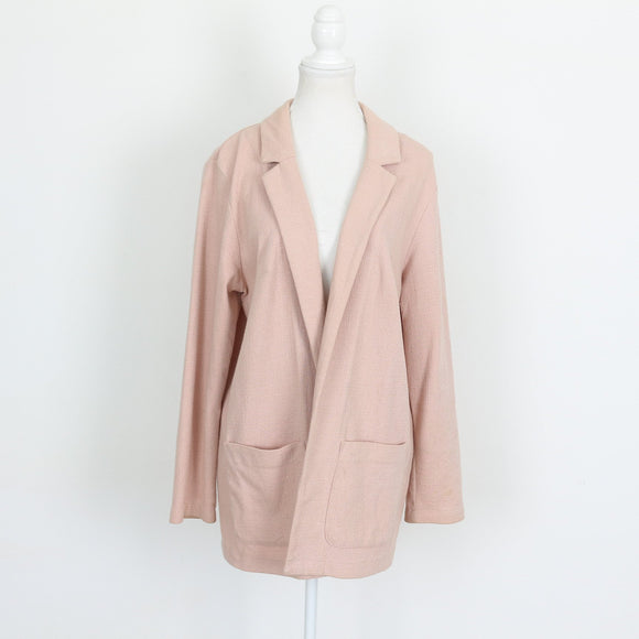 H&M pink knit blazer - L