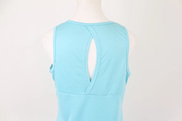 Total Sports sky blue gym top - M