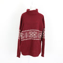Maroon & Cream Fair Isle Knit Sweater – Size L-2