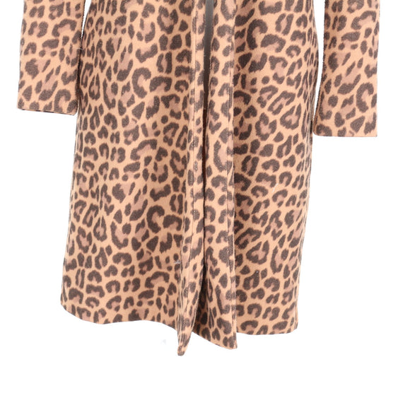 Zara Leopard Print Longline Coat – Size S