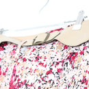 Pink & Red Abstract Floral Flared Midi Skirt – Size 34-4