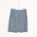 Trenery Light Blue Pure Linen Straight Skirt with Pockets – Size 10-1