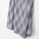 Navy & Pink Plaid Bias-Cut Slip Skirt – Size L-2