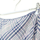 Navy & Pink Plaid Bias-Cut Slip Skirt – Size L-3