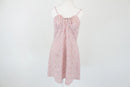 Pink floral mini dress - M-1