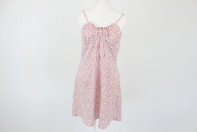 Pink floral mini dress - M