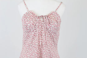 Pink floral mini dress - M - 0