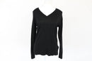 Country Road merino wool v-neck jersey - black - XS-1
