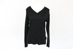 Country Road merino wool v-neck jersey - black - XS