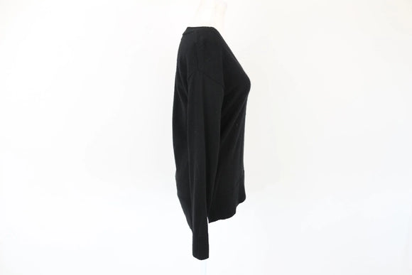 Country Road merino wool v-neck jersey - black - XS