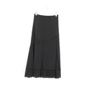 Charcoal Chiffon Flared Midi Skirt with Ruffle Hem – Size XL-1