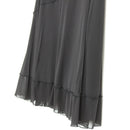 Charcoal Chiffon Flared Midi Skirt with Ruffle Hem – Size XL-2