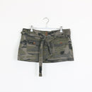 Camo Cargo Mini Skirt with Belt – Size 36-1