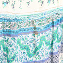 Teal & White Paisley Floral Boho Maxi Skirt – Size 32-2