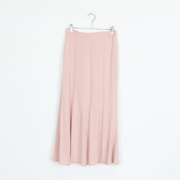 Blush Pink Stretch A-Line Maxi Skirt – Size 8