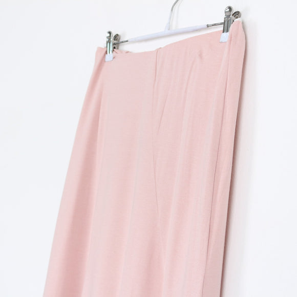 Blush Pink Stretch A-Line Maxi Skirt – Size 8