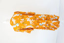 Orange floral tiered summer dress - M-4