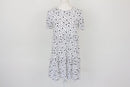 White and black polka dot summer dress - S-1