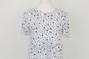 White and black polka dot summer dress - S-2