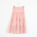Blush Pink Tiered Ruffle Maxi Skirt – Size S-1