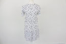 White and black polka dot summer dress - S-4