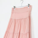 Blush Pink Tiered Ruffle Maxi Skirt – Size S-3