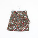 Black Ditsy Floral Ruffle Wrap Mini Skirt – Size 6-1