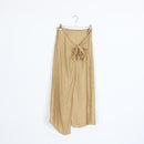 Sand Crinkle Tie-Front Wrap Midi Skirt – Size 32-1