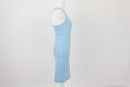 Country Road baby blue ribbed bodycon dress - XS-4