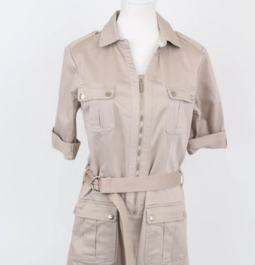 Daniel Hechter Vintage Beige Tailored Dress | Size 34 | Pre-Loved
