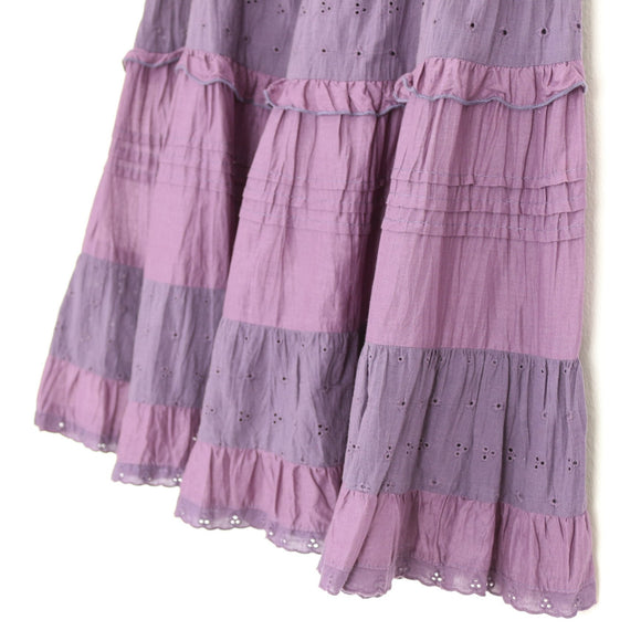 Woolworths Purple Broderie Anglaise Midi Skirt – Size 10