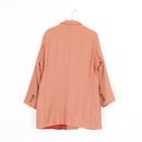 Vintage Salmon Double-Breasted Oversized Blazer – Size 42-3