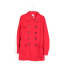 Red Stretch Trench Coat – Size 14-1