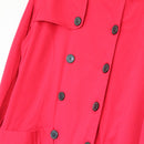 Red Stretch Trench Coat – Size 14-2