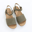 Hotter Khaki Suede Ankle Strap Flat Sandals – Size 6.5-2