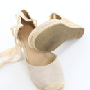 Woolworths Cream Lace-Up Ribbon Tie Espadrilles – Size 7-4