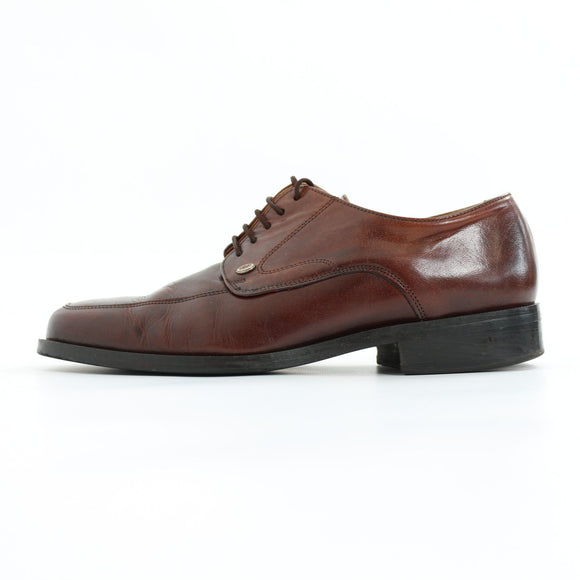 Jonathan Drake Tan Genuine Leather Apron-Toe Derby Dress Shoes – Size 9