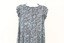 Blue floral flowy tiered dress - M-2