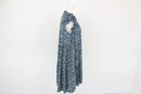 Blue floral flowy tiered dress - M-3