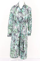 Trenery French linen tropical printed midi button-up dress - 8-2