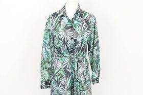 Trenery French linen tropical printed midi button-up dress - 8