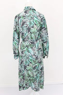 Trenery French linen tropical printed midi button-up dress - 8-4