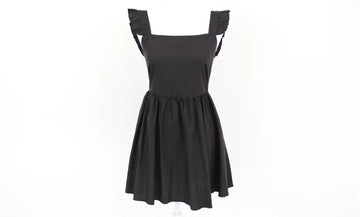 Black Ruffle-Sleeve Mini Dress | Size S | Brand New