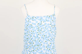 Cotton on white with blue floral mini dress - M - 0
