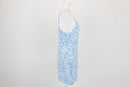 Cotton on white with blue floral mini dress - M-3