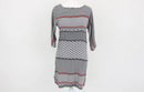 Woolworths white, black and red patterned dress - 6-1