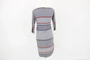 Woolworths white, black and red patterned dress - 6-4